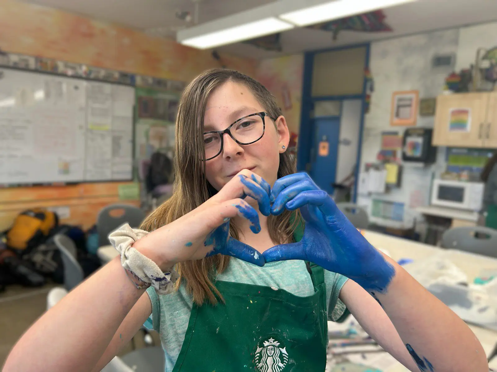 Sometimes painted hands present a “lovely” opportunity.