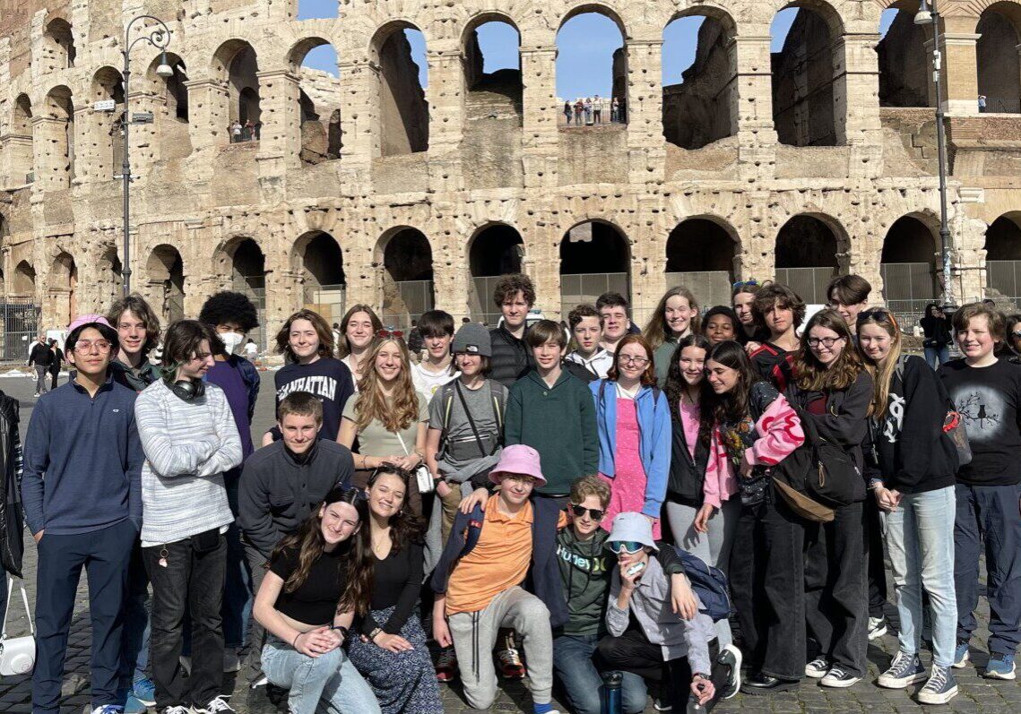 Eighth grade students on the annual trip to Rome